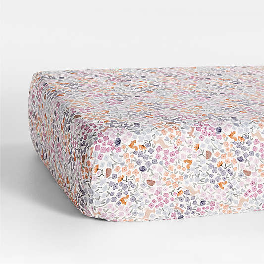 Stay Cool Wonderland Prairie 100% Organic Cotton Baby Crib Fitted Sheet
