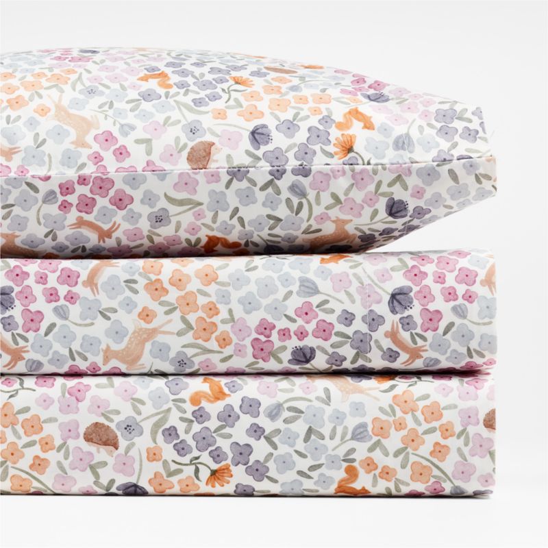 Stay Cool Wonderland Prairie Organic Cotton Toddler Sheet Set - image 3 of 4