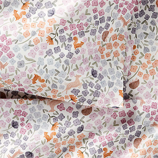 Stay Cool Wonderland Prairie 100% Organic Cotton Toddler Sheet Set