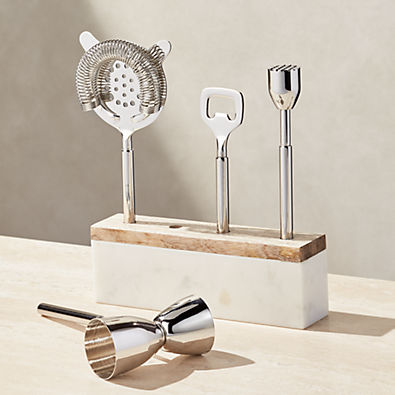 View Wood and Marble Bar Tool Set details