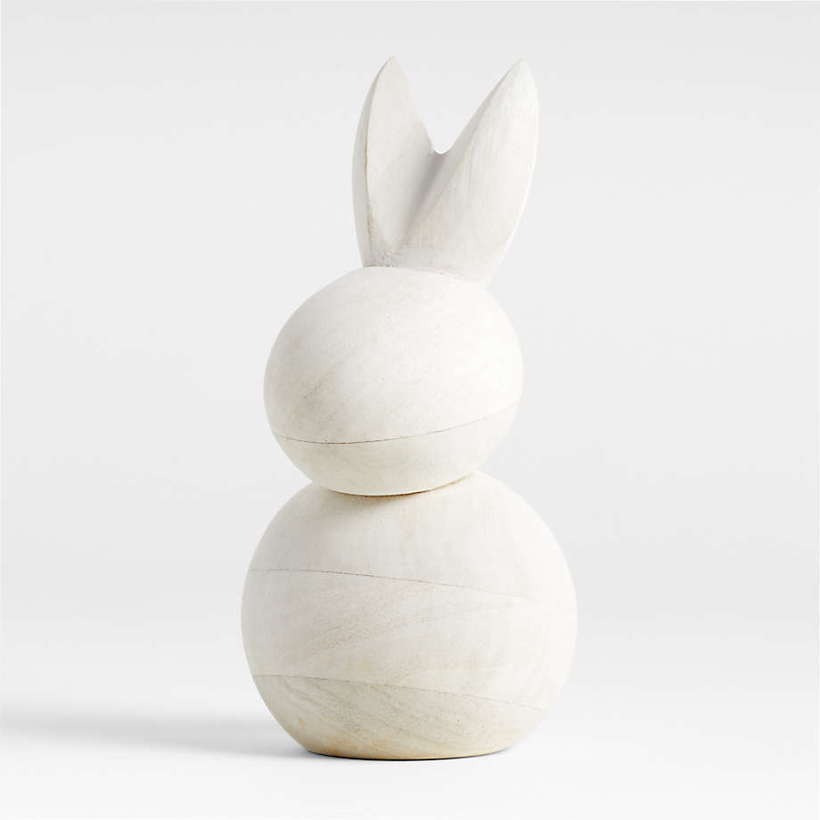 Viewing product image Small Wood Bunny 6" - image 1 of 5