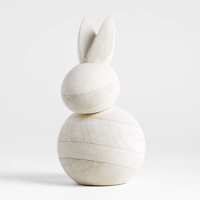 Medium Wood Bunny 9"