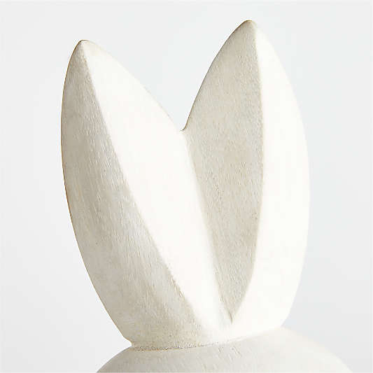 Wooden Bunny Decorative Sculpture