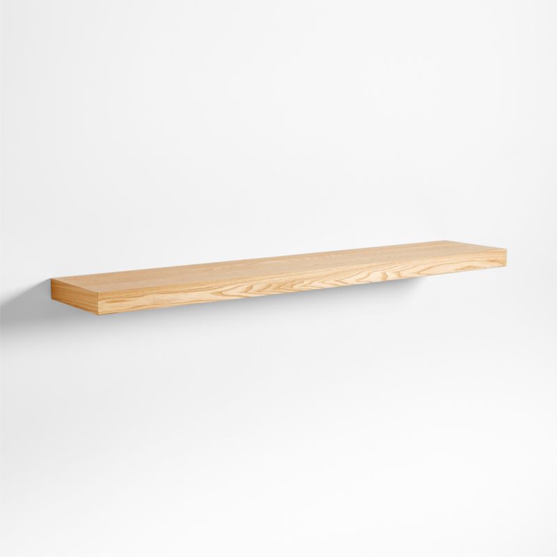 Natural Elm Wood Floating Shelf 66" - image 4 of 9