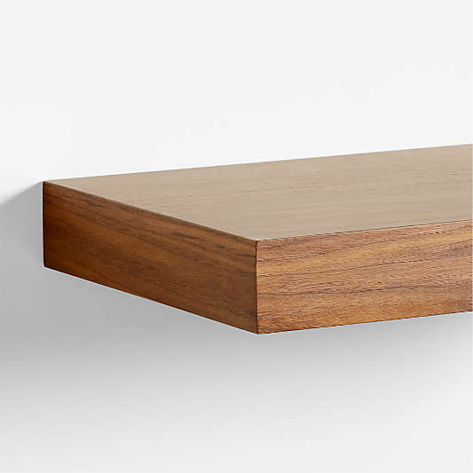 Wood Floating Walnut Shelf 48"