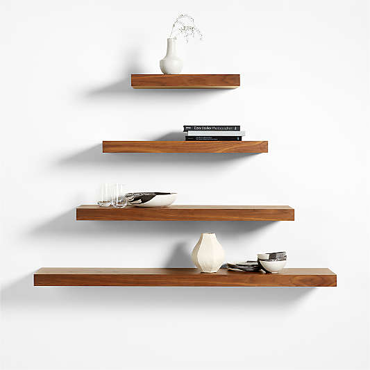 Walnut Wood Floating Shelf 48"