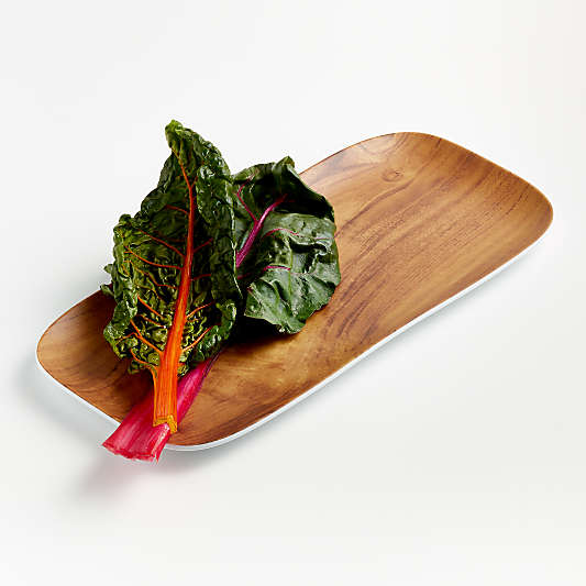 Wood Grain Melamine Rectangular Platter