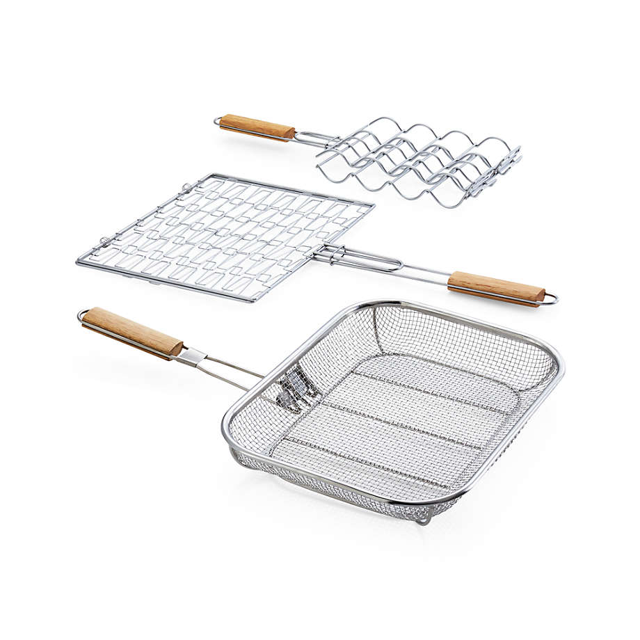 Lodge 12 Dual-Handled Grill Basket + Reviews, Crate & Barrel Canada