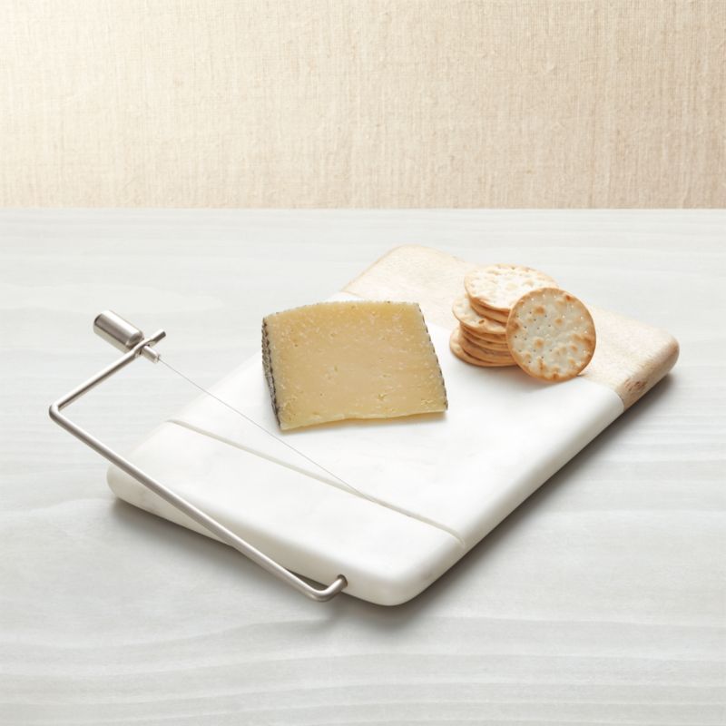 Wood Marble Cheese Slicer + Reviews | Crate & Barrel