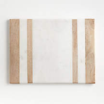Wood and Marble Inlay Serving Board + Reviews | Crate & Barrel