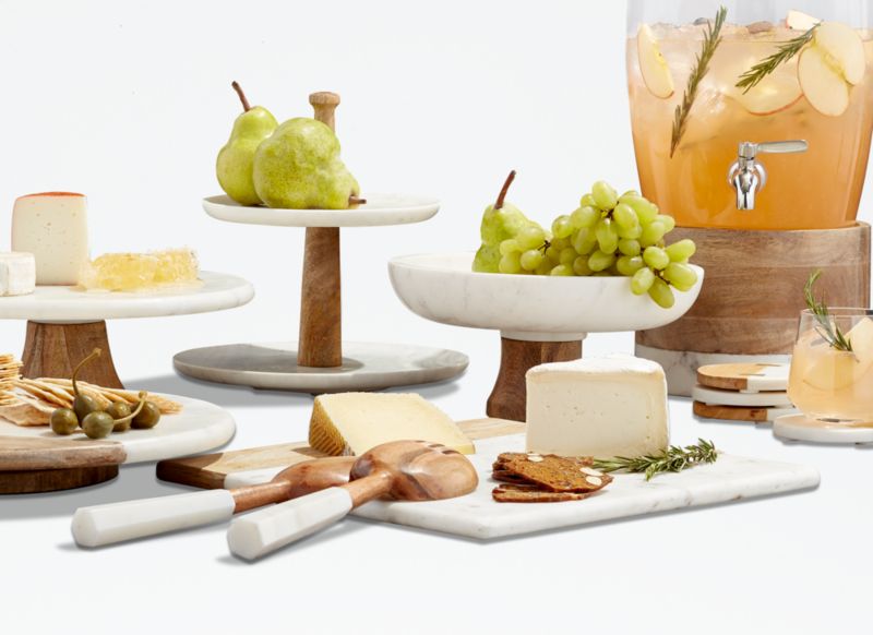 Wood and Marble Serveware