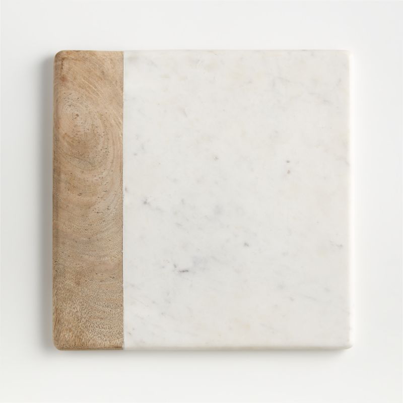 Wood Marble Square Platter - image 0 of 15