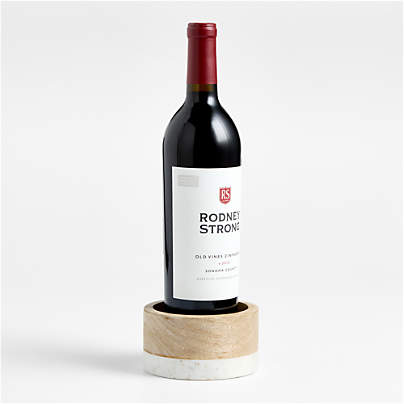Wood and Marble Wine Coaster