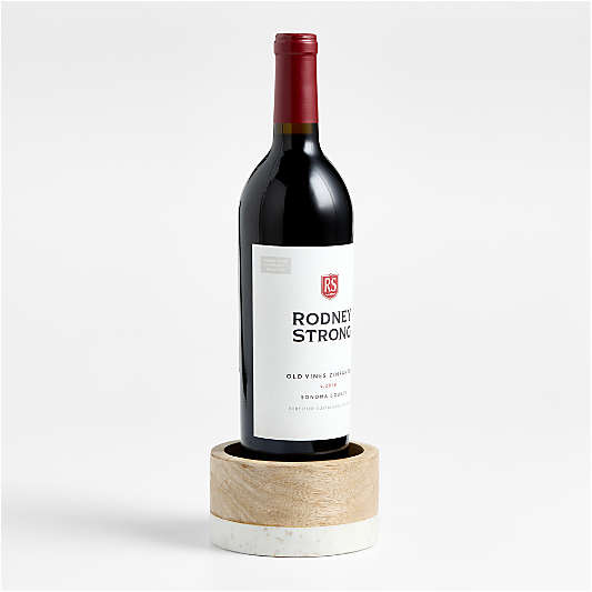Wood and Marble Wine Coaster