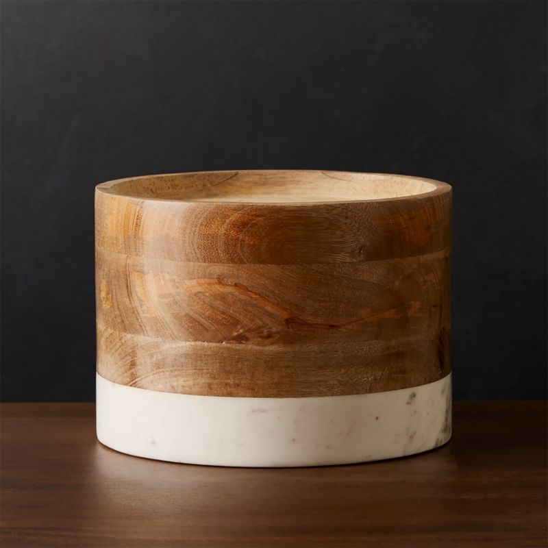 Wood and Marble Drink Dispenser Stand - image 0 of 1