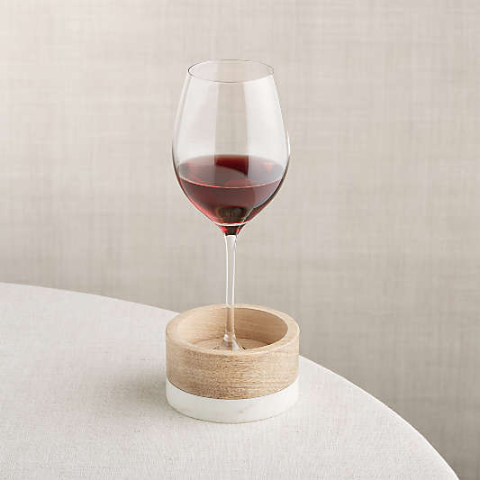 Wood and Marble Wine Coaster