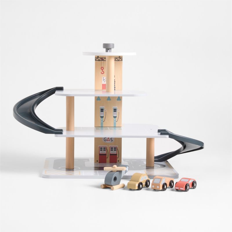 Wooden Kids Parking Garage Play Set - image 3 of 6