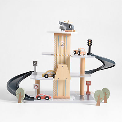 View Wooden Kids Parking Garage Play Set details