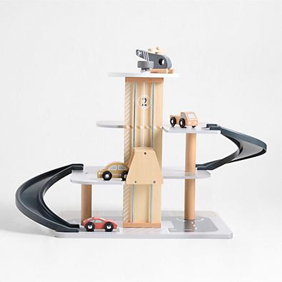 View Wooden Kids Parking Garage Play Set details