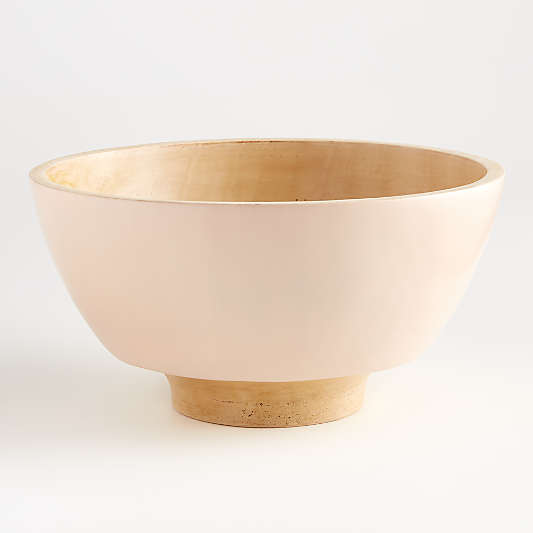 Blush Wood Large Pedestal Bowl