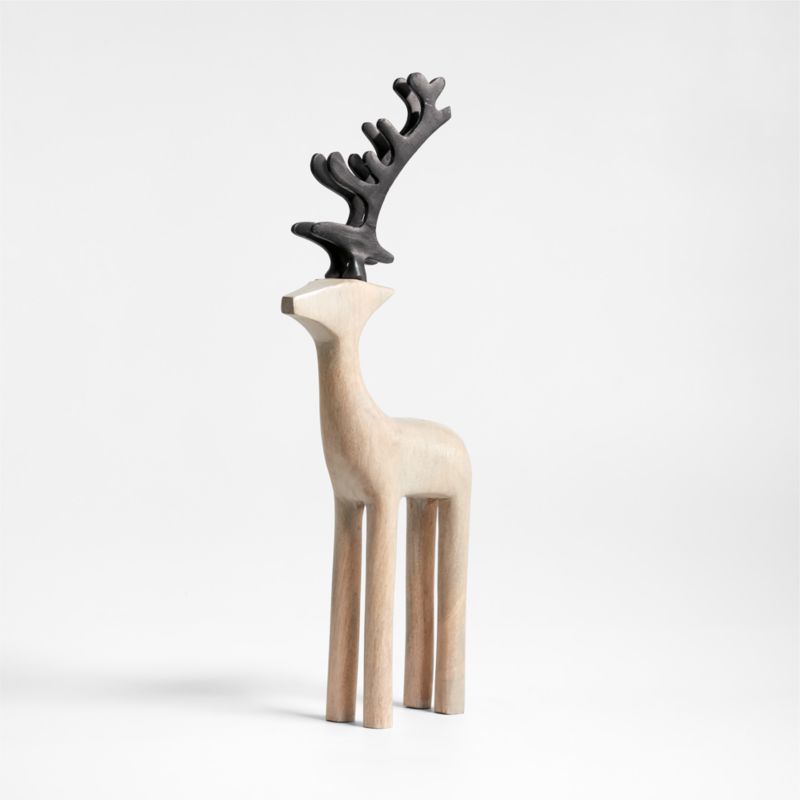 Wood Reindeer Holiday Decoration 21.5" - image 0 of 12