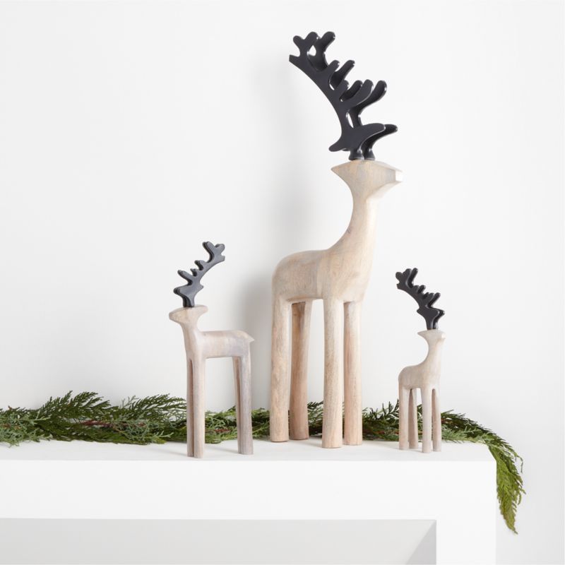 Wood Reindeer Holiday Decoration 10.5" - image 7 of 8