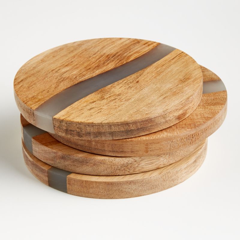 Wood and Resin Coasters, Set of 4 - image 1 of 2