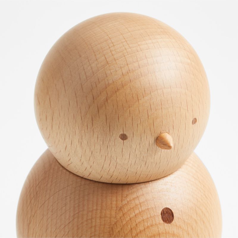 Wood Snowman Pepper Mill Grinder