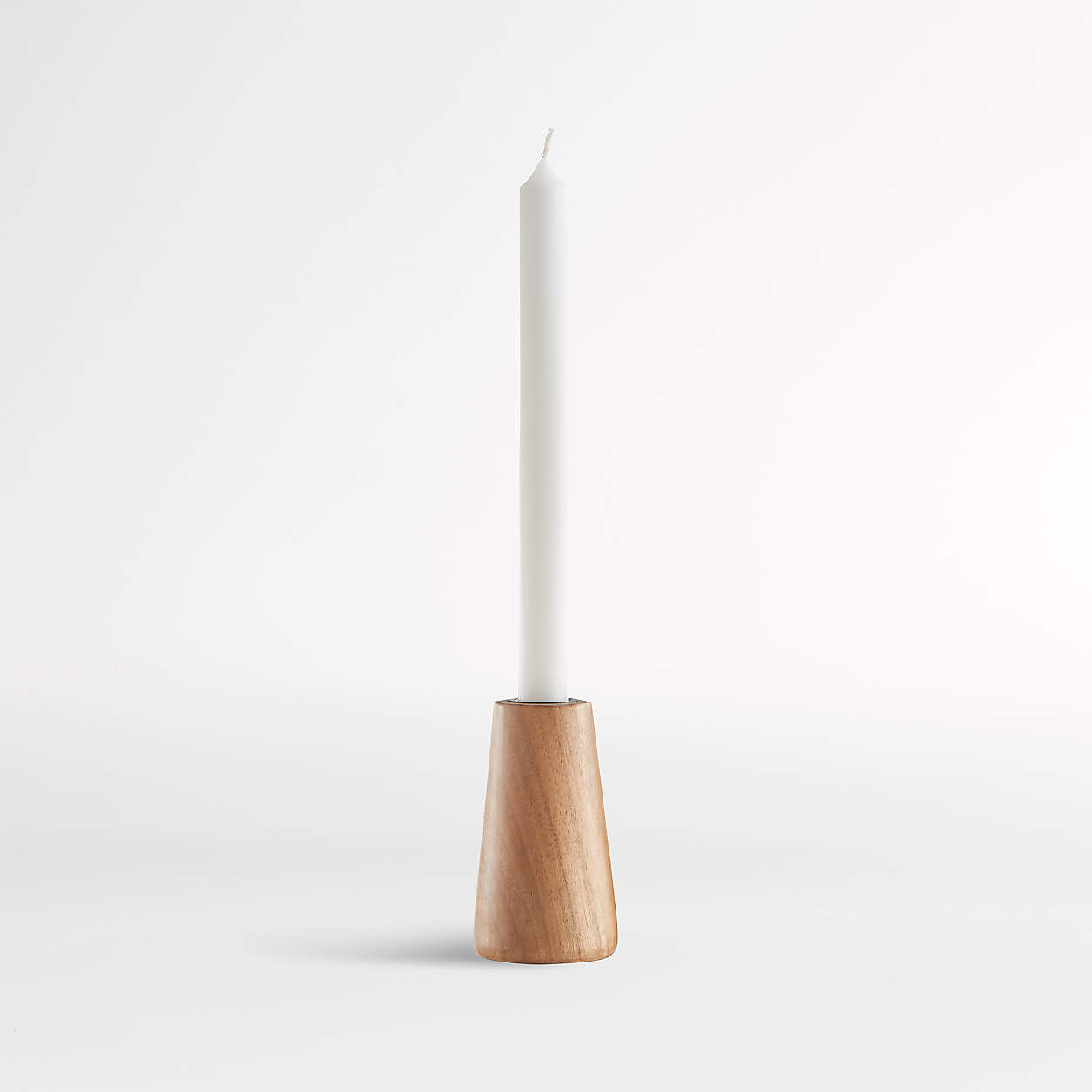 Wood Taper Candle Holder + Reviews Crate & Barrel