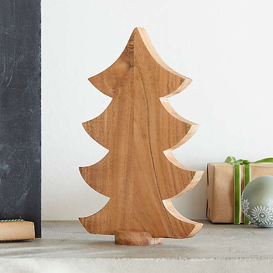 Large Wooden Tabletop Christmas Tree