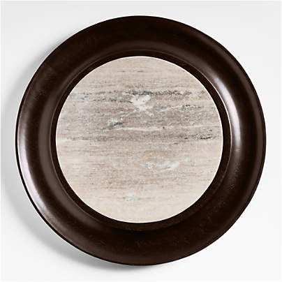 Wood and Tuscan Marble Cracker Serving Board Set