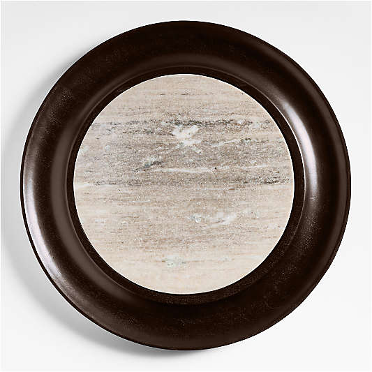 Wood and Tuscan Marble Cracker Serving Board Set