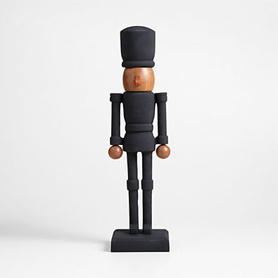 View 18" Zinc and Wood Holiday Nutcracker details