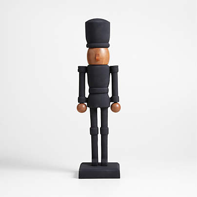 18" Zinc and Wood Holiday Nutcracker