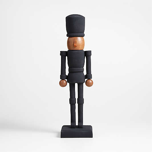 18" Zinc and Wood Holiday Nutcracker