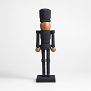 18" Zinc and Wood Holiday Nutcracker