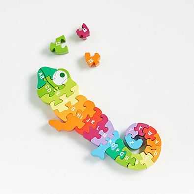 View Chameleon Wooden Baby Puzzle details