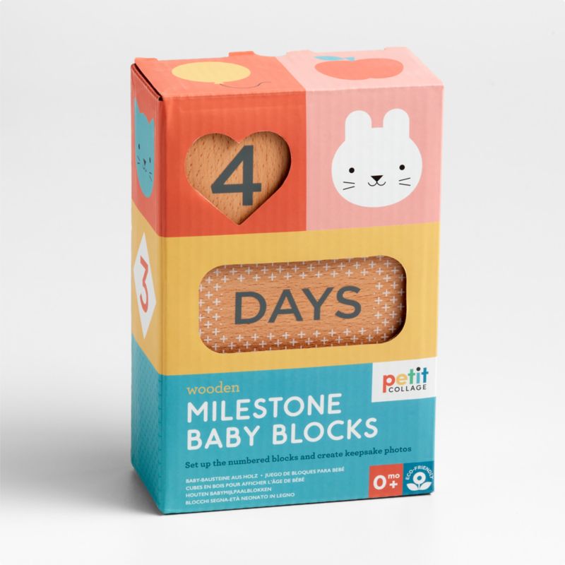 Wooden Milestone Baby Blocks - image 2 of 6