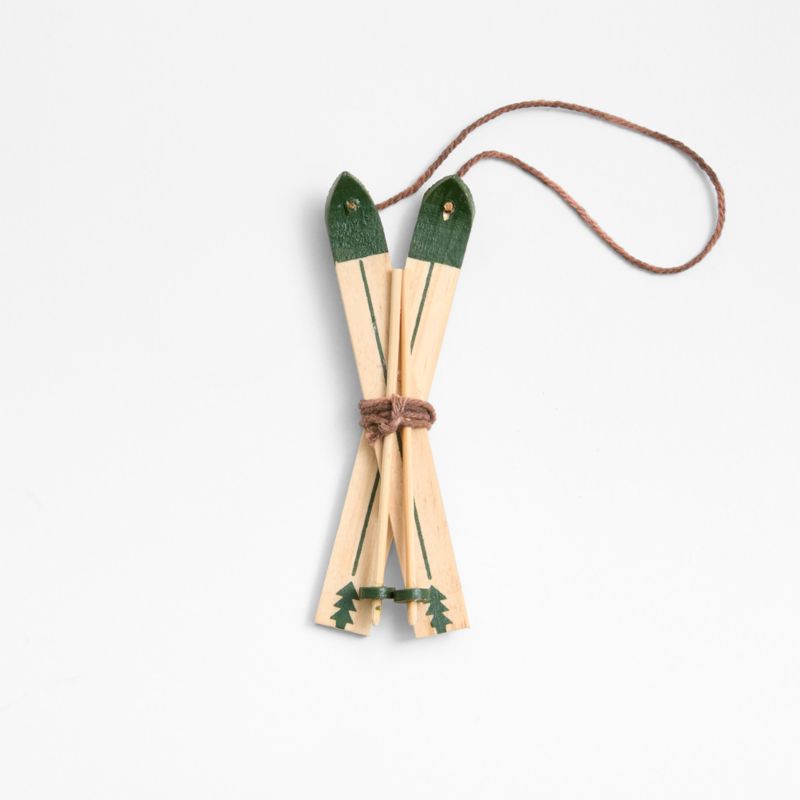 Wooden Skis Christmas Ornament - image 0 of 3