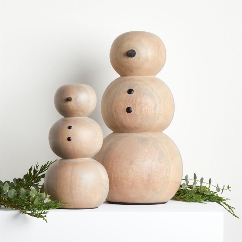 Large Wooden Snowman Holiday Decoration - image 1 of 9