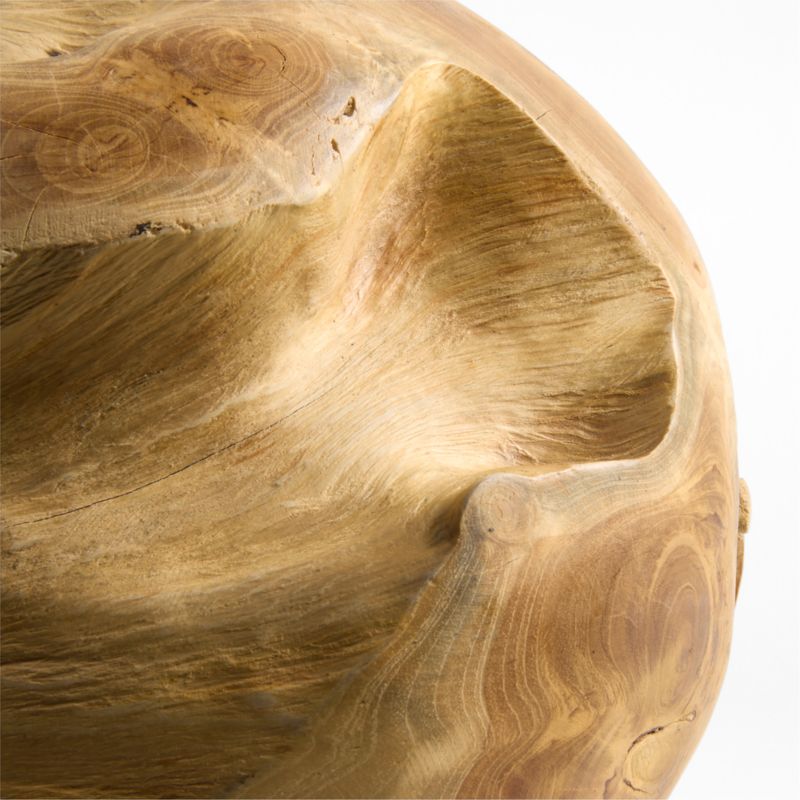 Small Wooden Decorative Sphere Sculpture - image 5 of 6