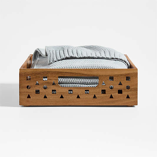 Small Wooden Stacking Storage Crate