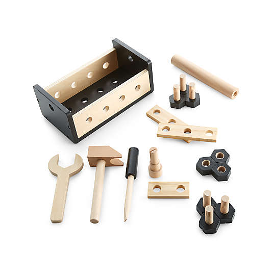 Wooden Toy Kids Tool Box