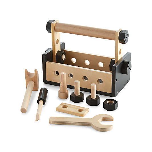 Wooden Toy Kids Tool Box