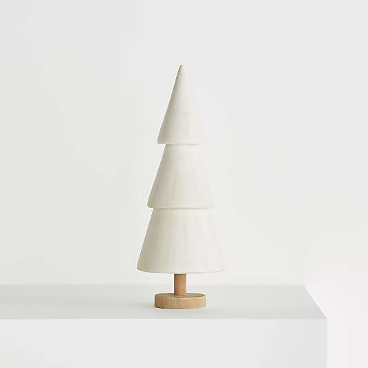 White 9" Wooden Tree