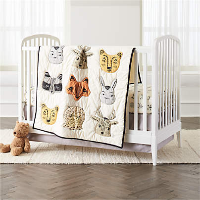 Organic Cotton Roxy Marj Woodland Animal Baby Crib Fitted Sheet + Reviews |  Crate u0026 Kids