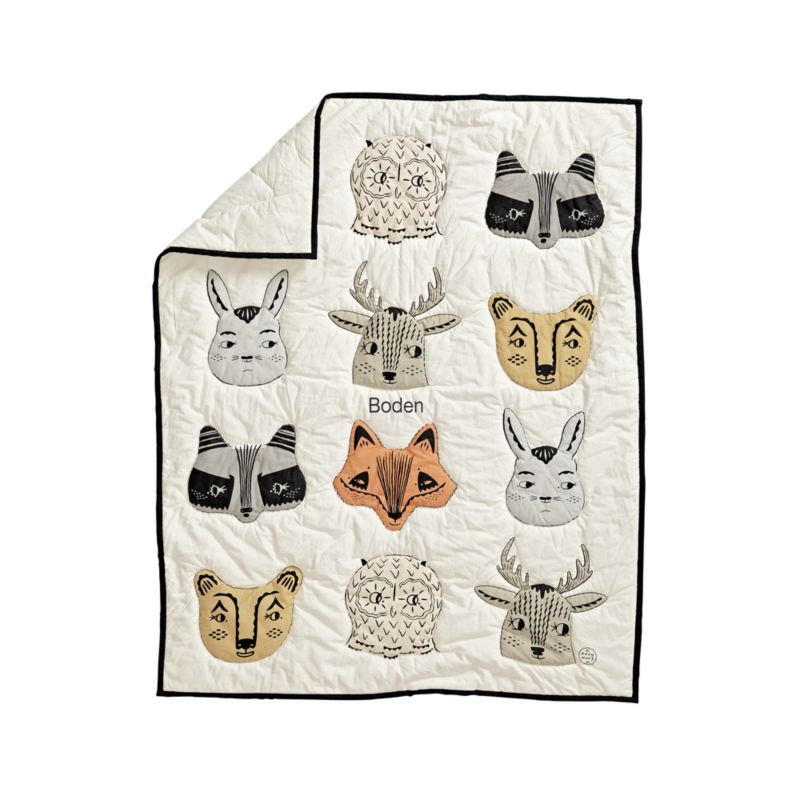 Roxy Marj Woodland Animal Baby Crib Quilt - image 6 of 18