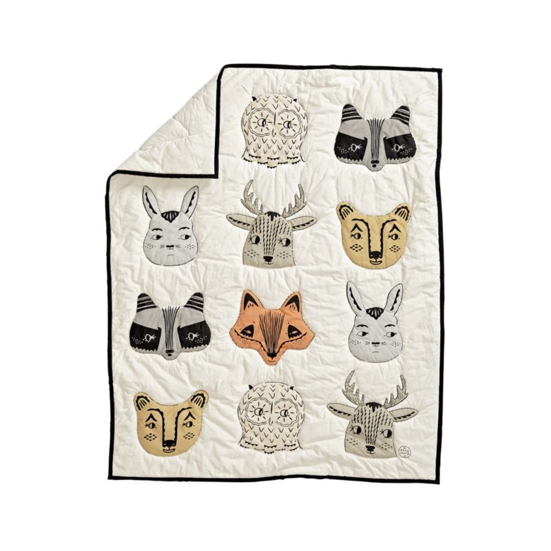 Roxy Marj Woodland Animal Baby Crib Quilt - image 7 of 18