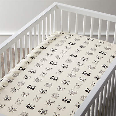 Stay Cool Roxy Marj Woodland Animal Organic Cotton Baby Crib Fitted Sheet