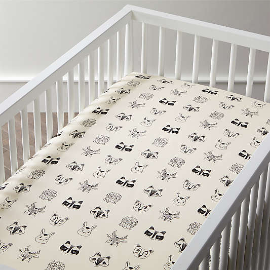 Stay Cool Roxy Marj Woodland Animal Organic Cotton Baby Crib Fitted Sheet